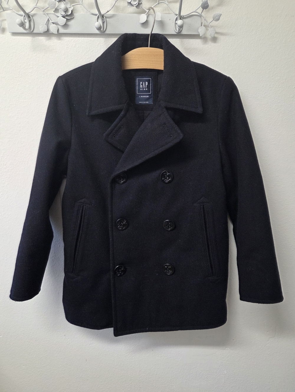 Wool Blend Peacoat Jacket